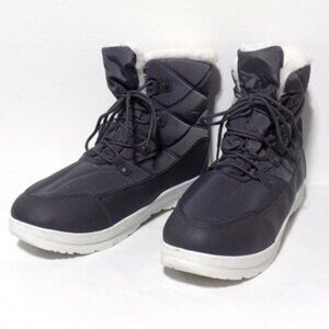 3M Thinsulate Women’s Gray with White Faux Fur Waterproof Winter Boots – Size 11